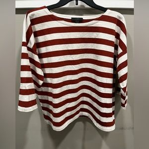 J. Crew Stripped Half Sleeve T-Shirt